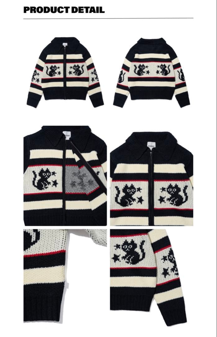 TWS SHINYU 着用　CAT柄ニット