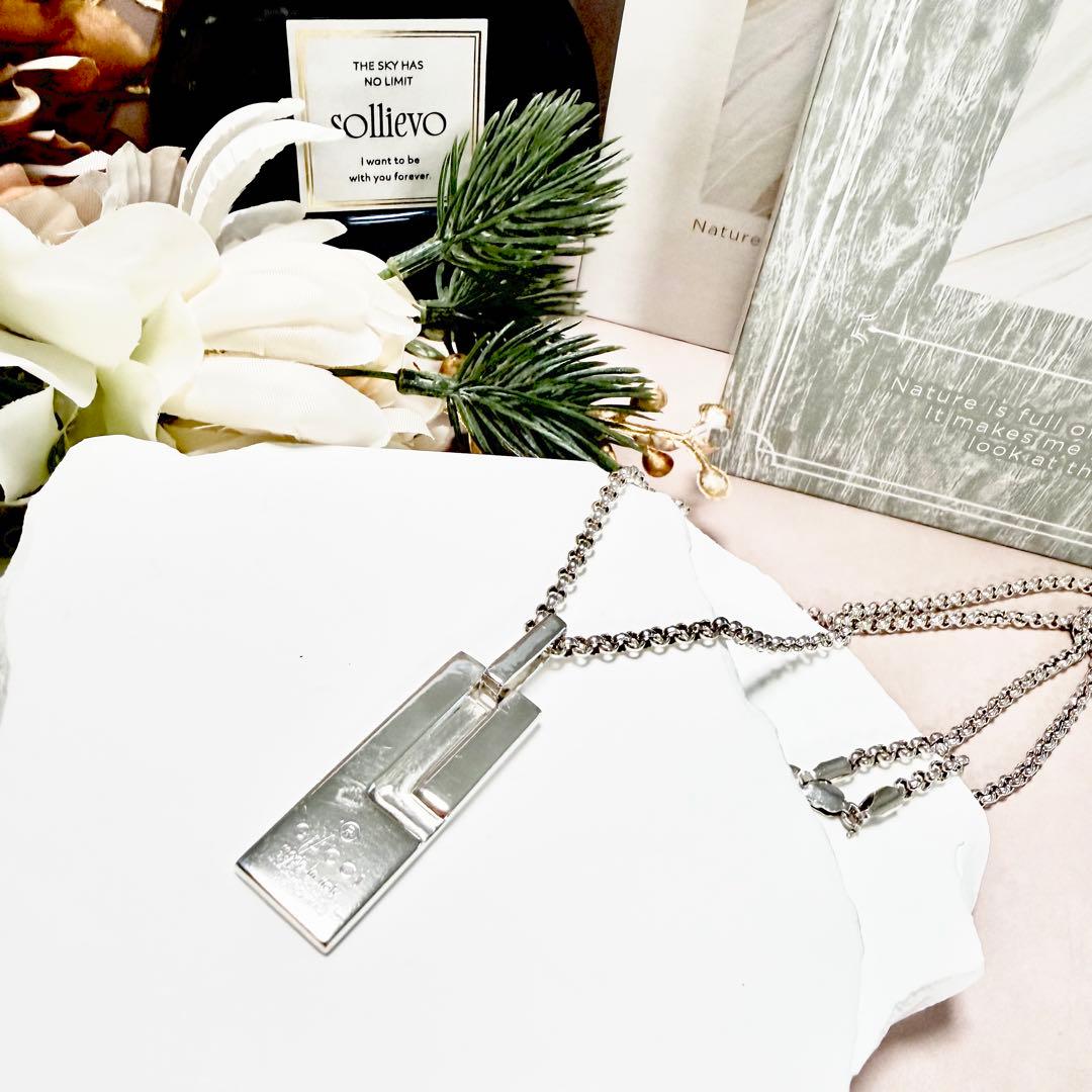 極美品 GUCCI グッチ シルバー 925 プレート Gロゴ ネックレス