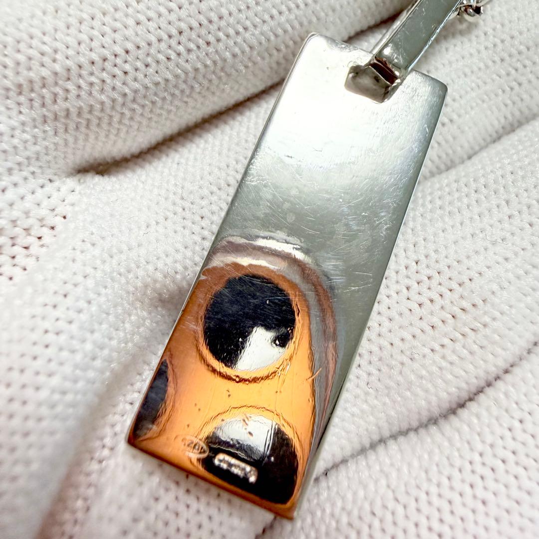 極美品 GUCCI グッチ シルバー 925 プレート Gロゴ ネックレス