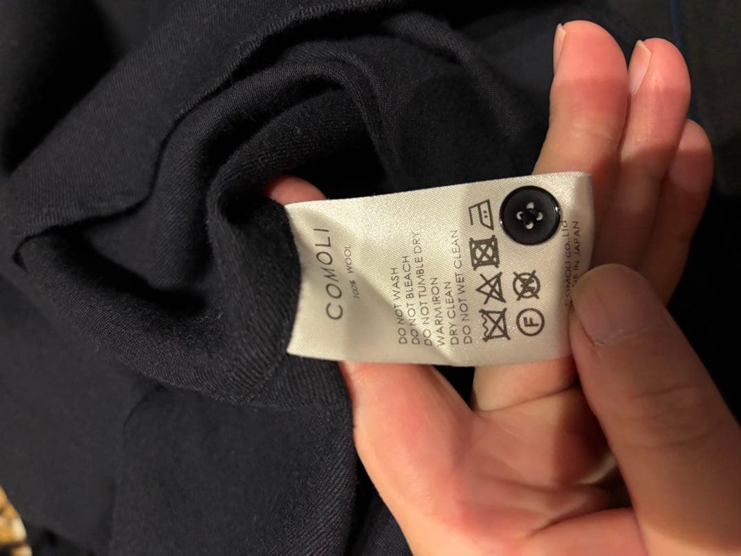 COMOLI 22AW ウールビエラスセットアップ ネイビー