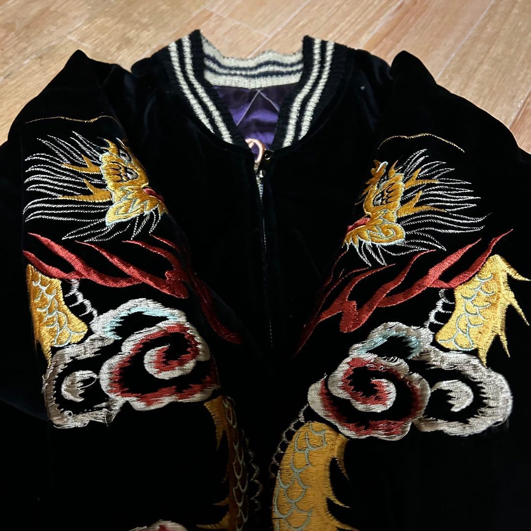 中古品 TAILOR 東洋 別珍 キルティング リバーシブル スカジャン S