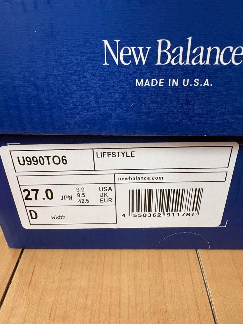 シ*ィ様 【美品】 New Balance ニューバランス990v6 TO6