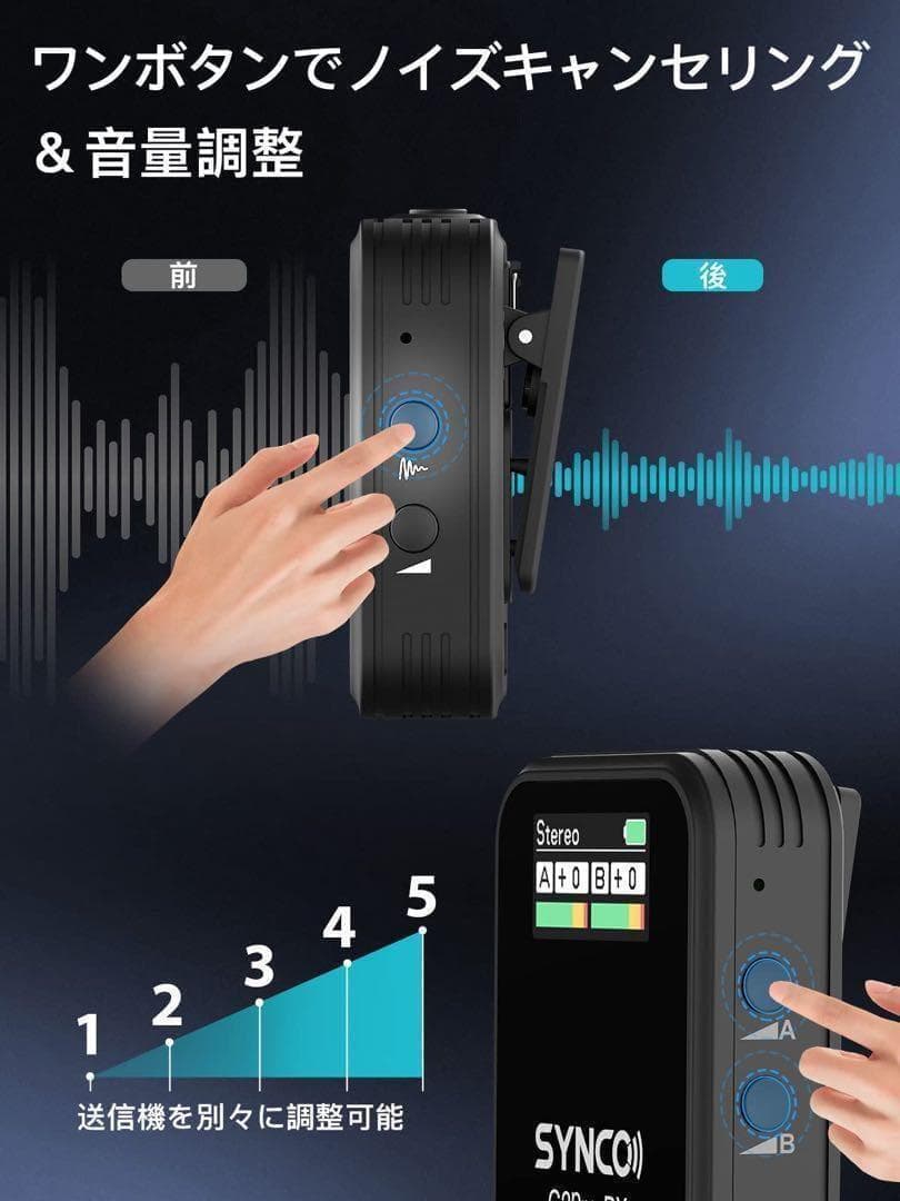 新品 ワイヤレスマイク カメラ 動画 撮影用 外付けマイク YouTube 小型