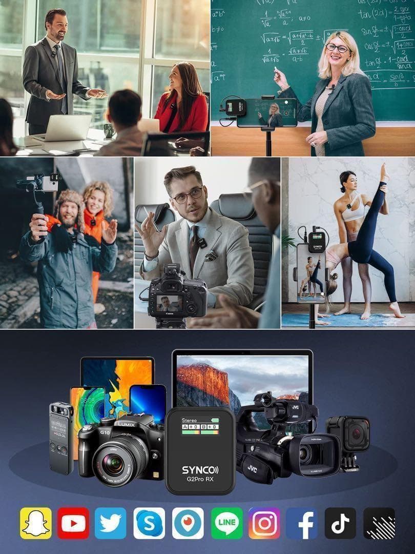 新品 ワイヤレスマイク カメラ 動画 撮影用 外付けマイク YouTube 小型