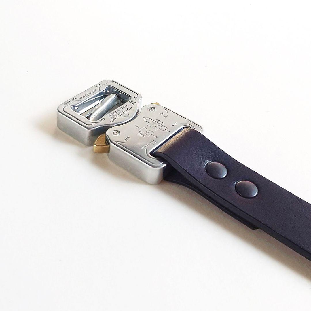 本田 レザー×ナイロン コブラバックルベルト ハンドメイド商品