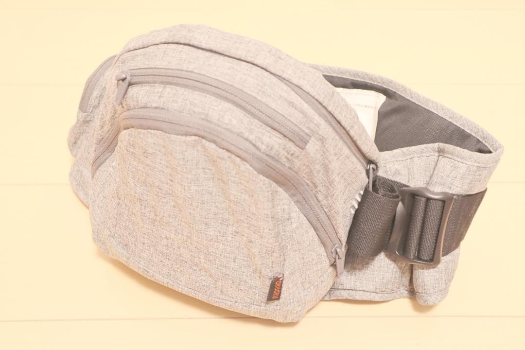 【極上品】napnap Tran トラン ダブルショルダーヒップシート グレー