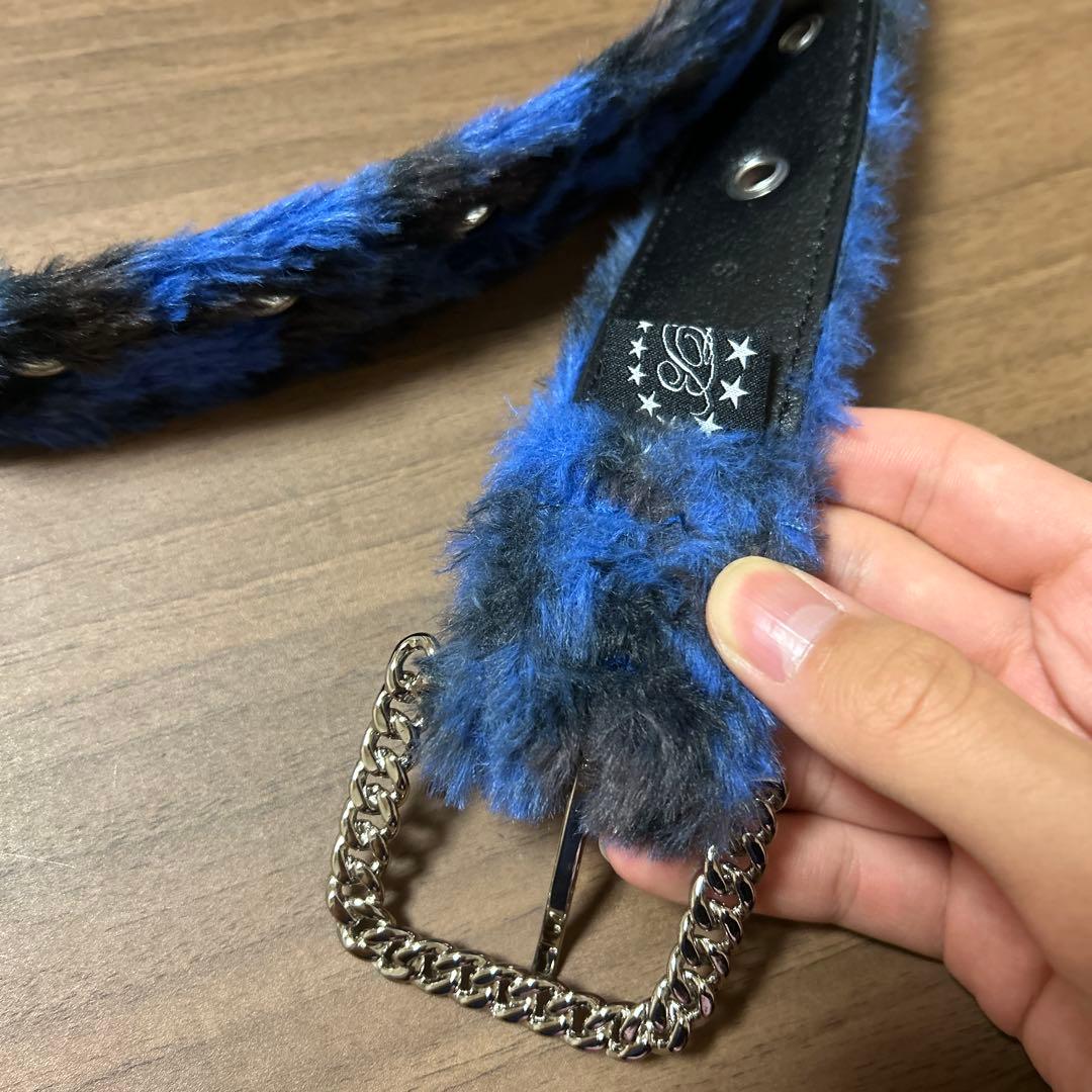 墓美 afb ファーベルト ベルト Sサイズ ブルー