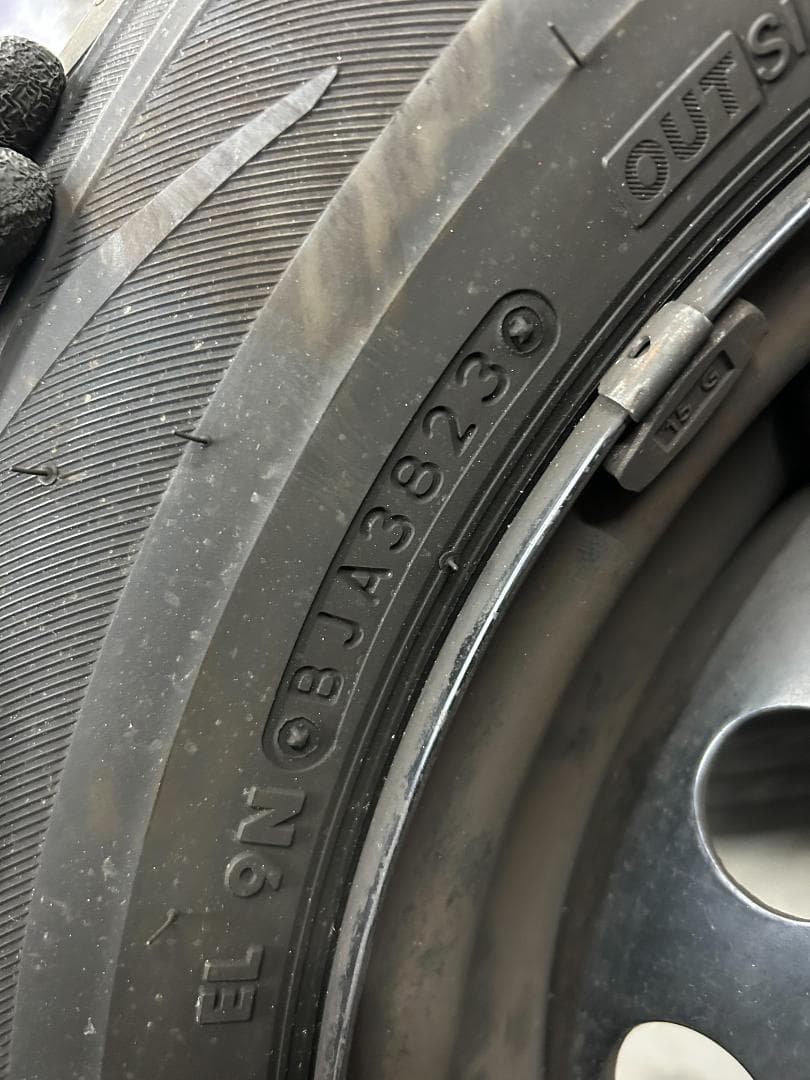 ルノー　カングー　純正15インチ　鉄ホイール+レグノタイヤ　4本セット