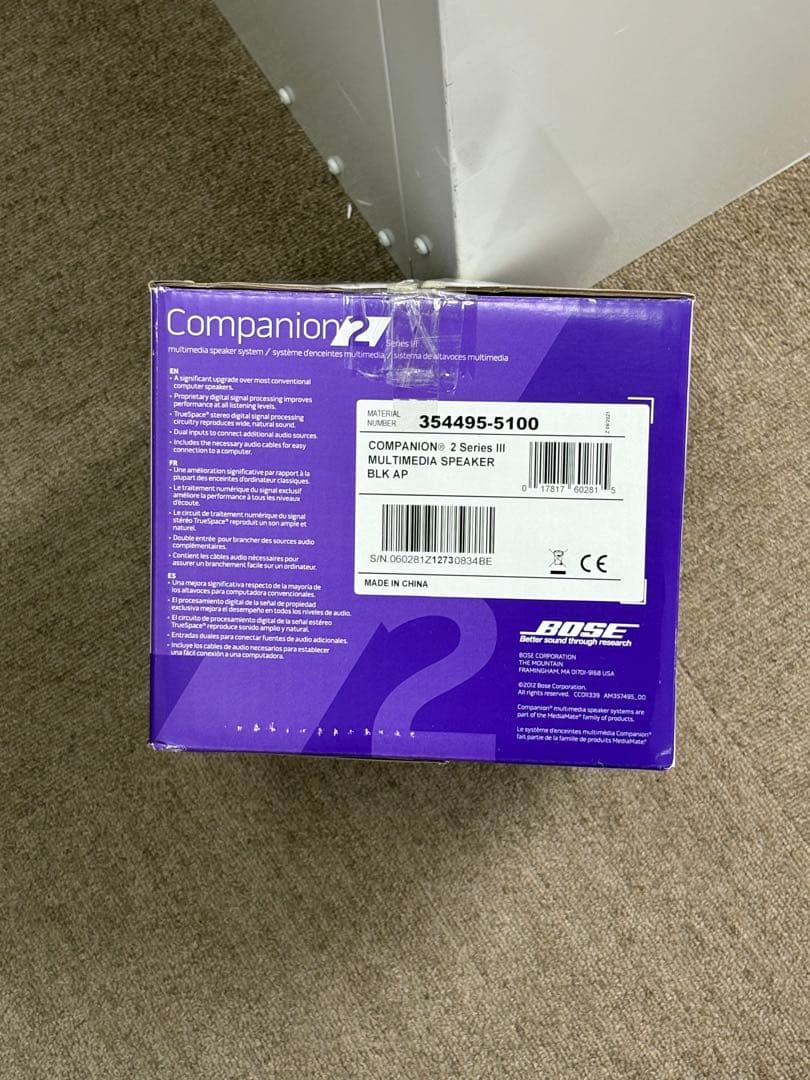【新品未使用】BOSE スピーカー Companion2 series Ⅲ 純正