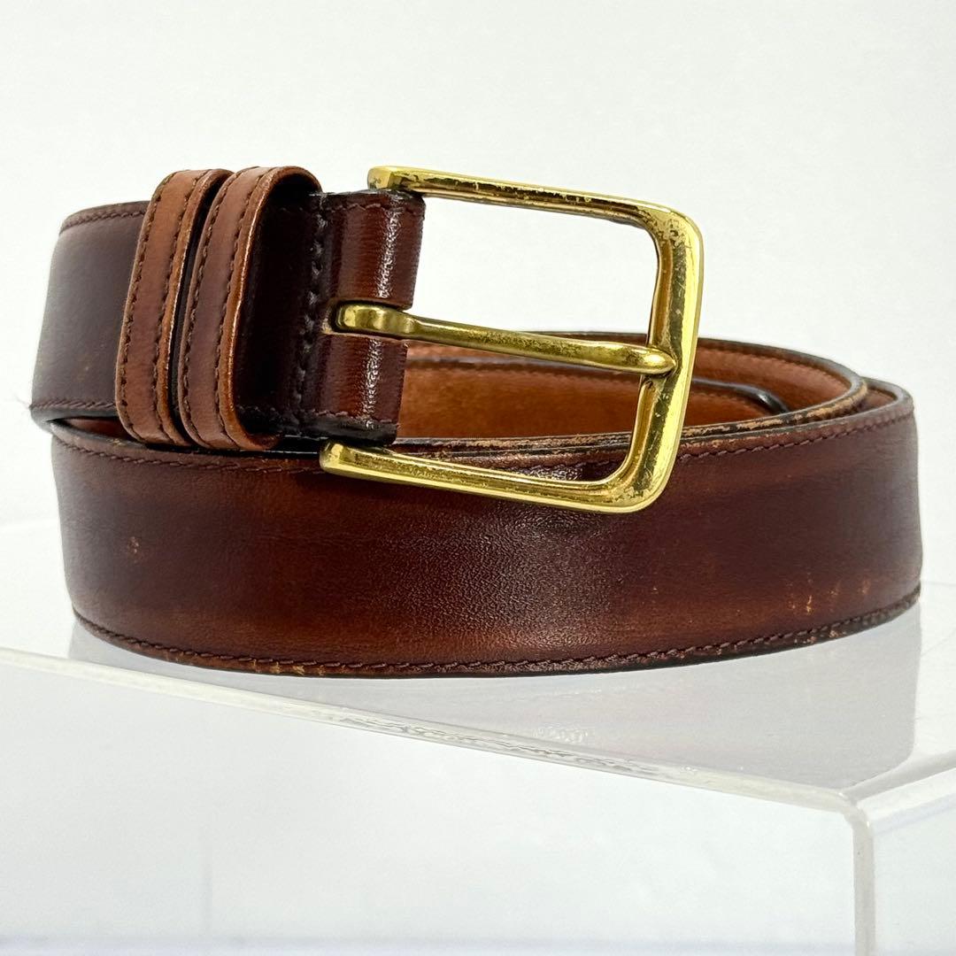 極超希少COACH レザーベルト ブラウン オールドコーチ NYC製 5802