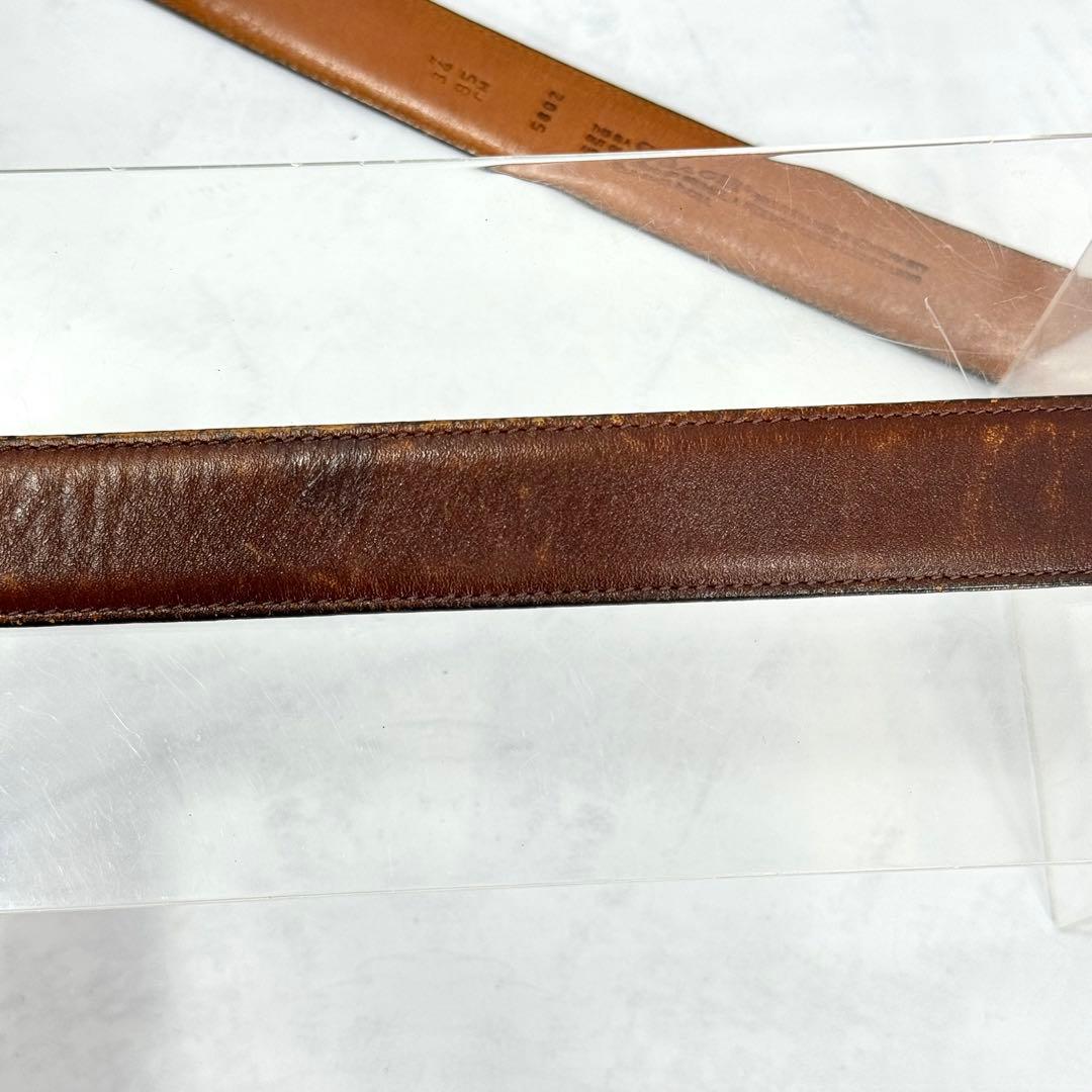 極超希少COACH レザーベルト ブラウン オールドコーチ NYC製 5802