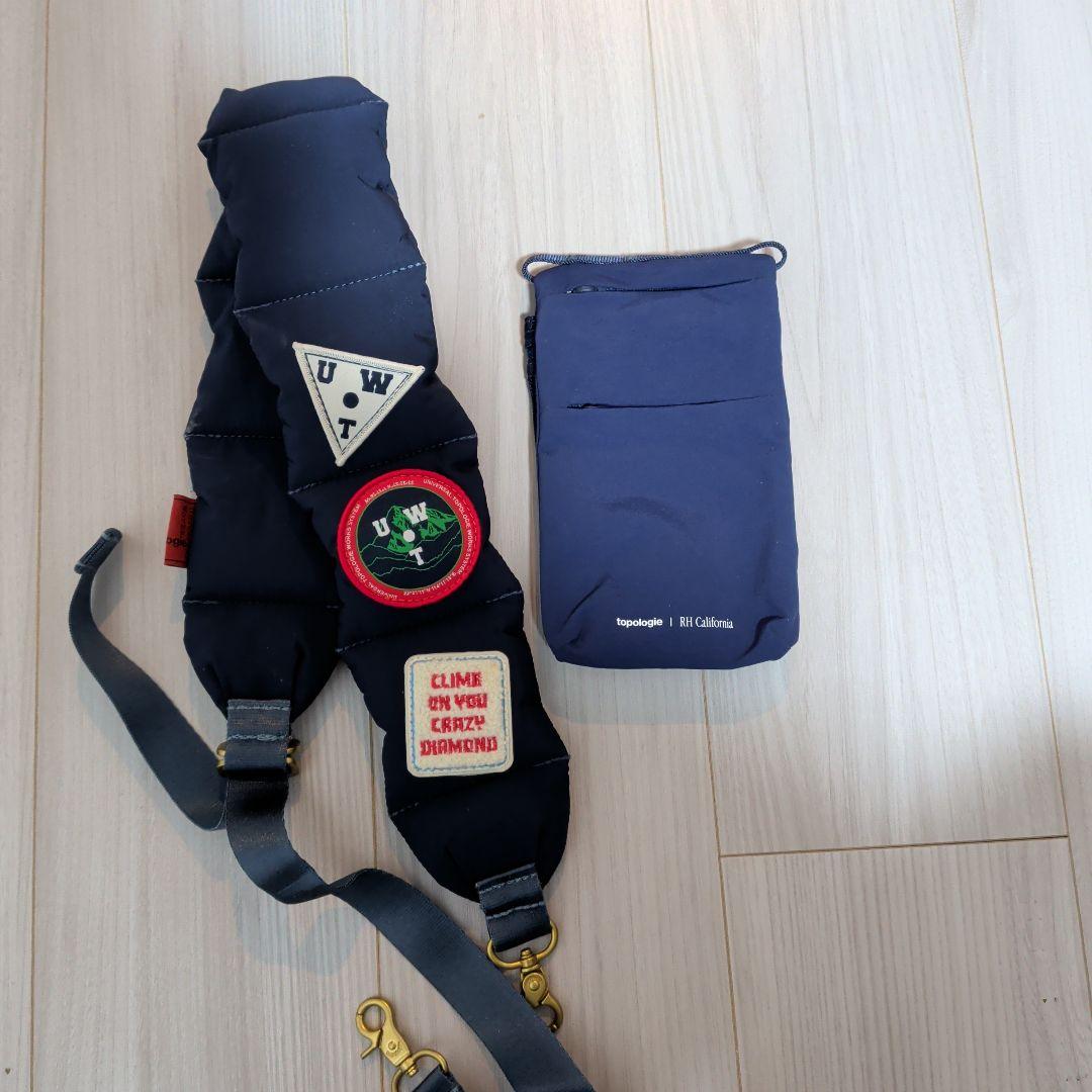 き*も様 【使用数回】topologie パッチ付きネイビー小型バッグ