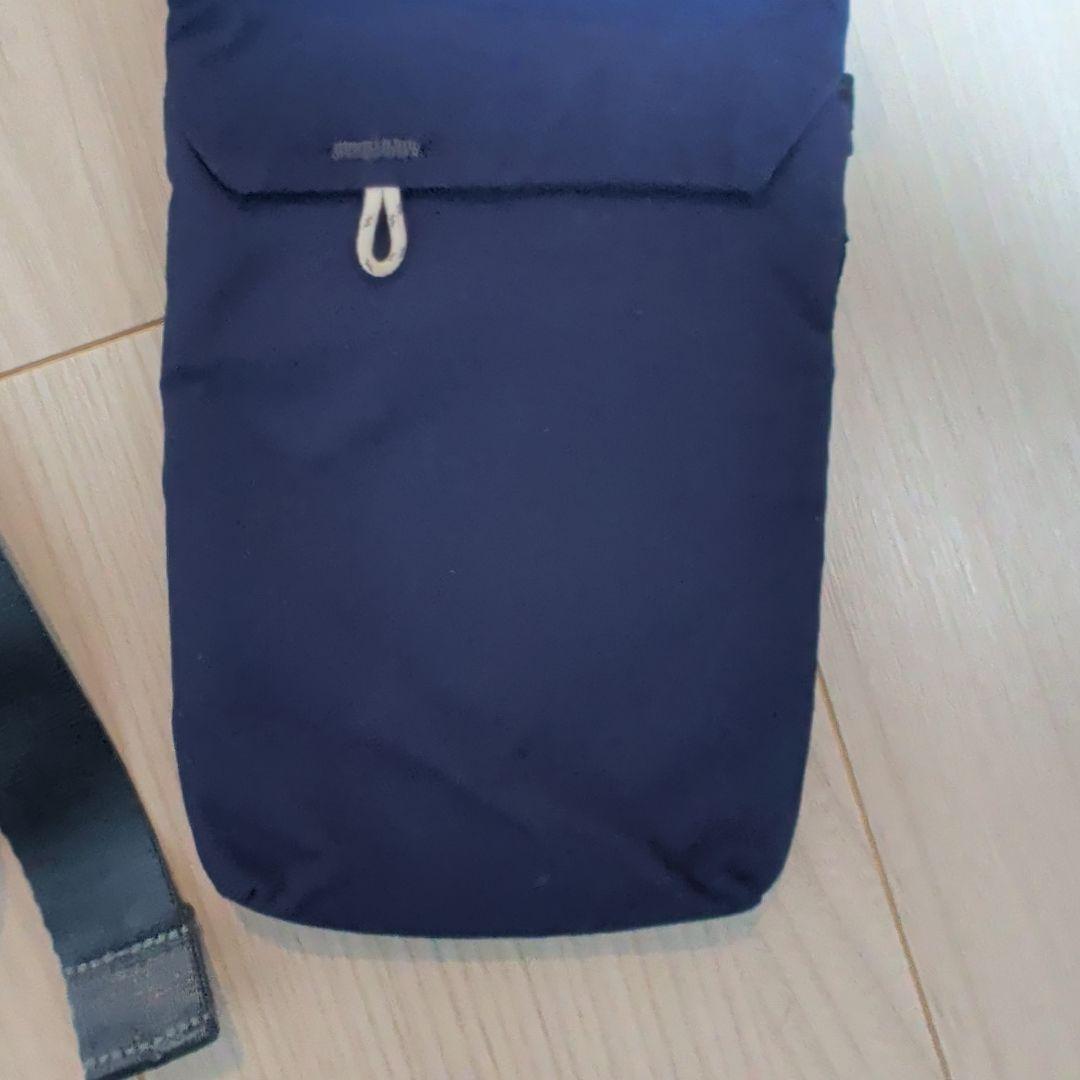 き*も様 【使用数回】topologie パッチ付きネイビー小型バッグ