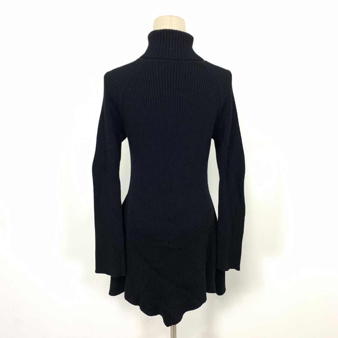 LA8813 カールラガーフェルド ニットワンピース 黒 ウール S-M程度