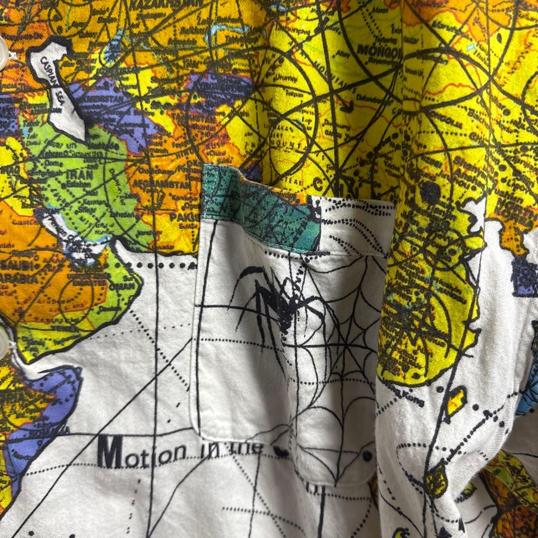 トップス SAINT MICHAEL DR.WOO WORLD MAP SHIRT XL