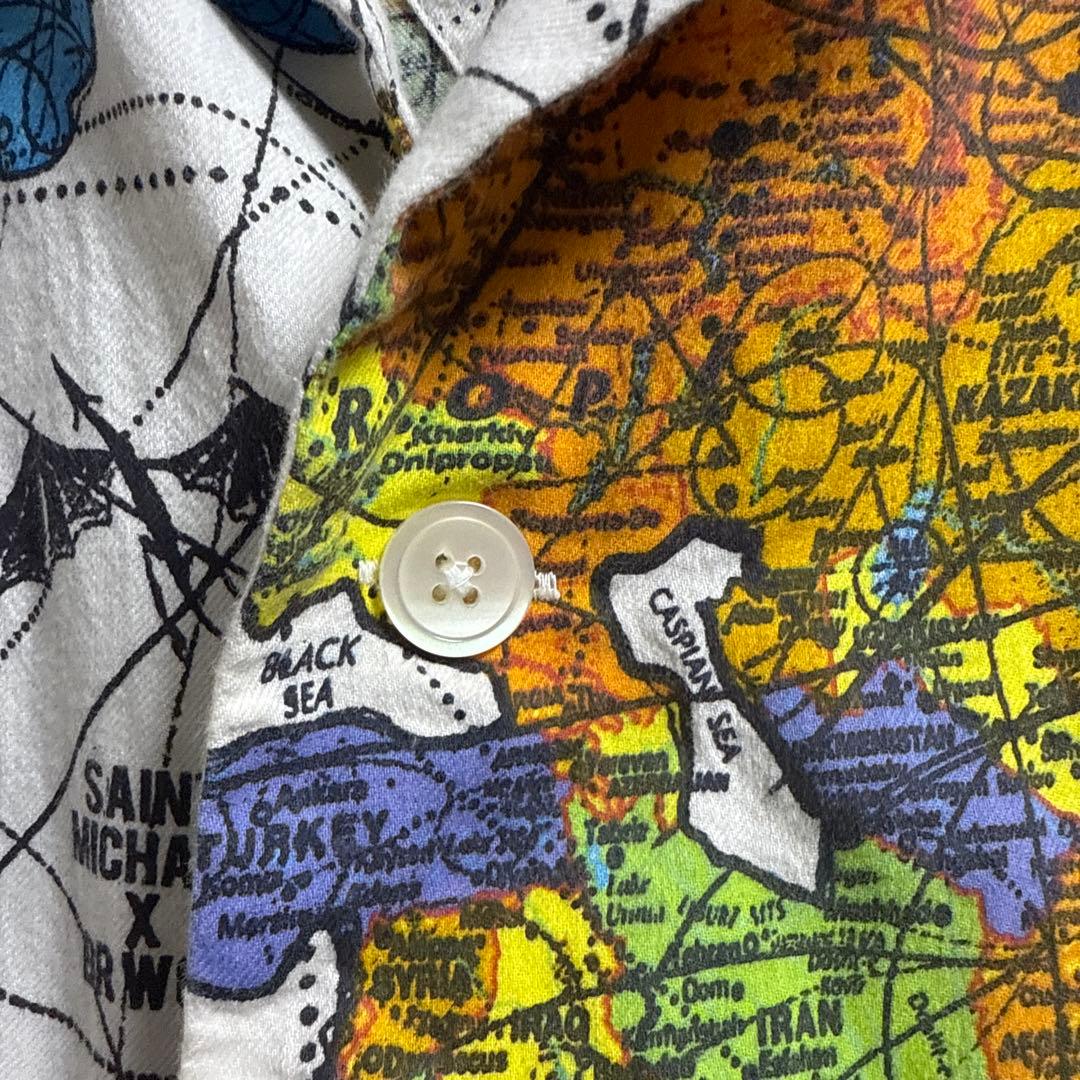 トップス SAINT MICHAEL DR.WOO WORLD MAP SHIRT XL