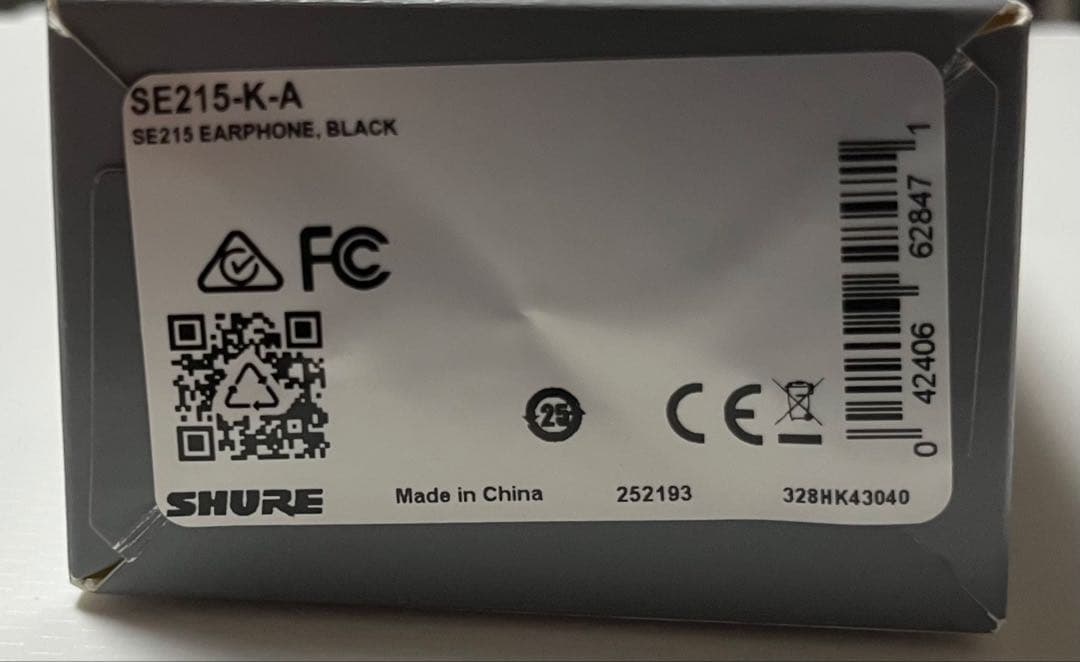 SHURE シュア イヤホン SE215-K-A