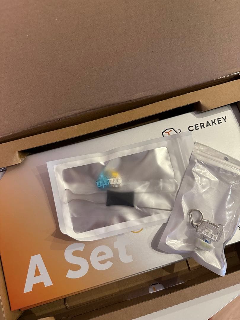 Cerakey キーキャップ White Crazed A SET B SET