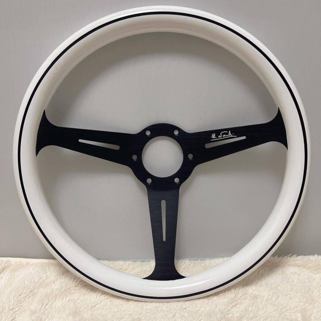 祝日割！ナルディ ステアリング 社外 送料無料 白 ホワイト ブラック ホーン