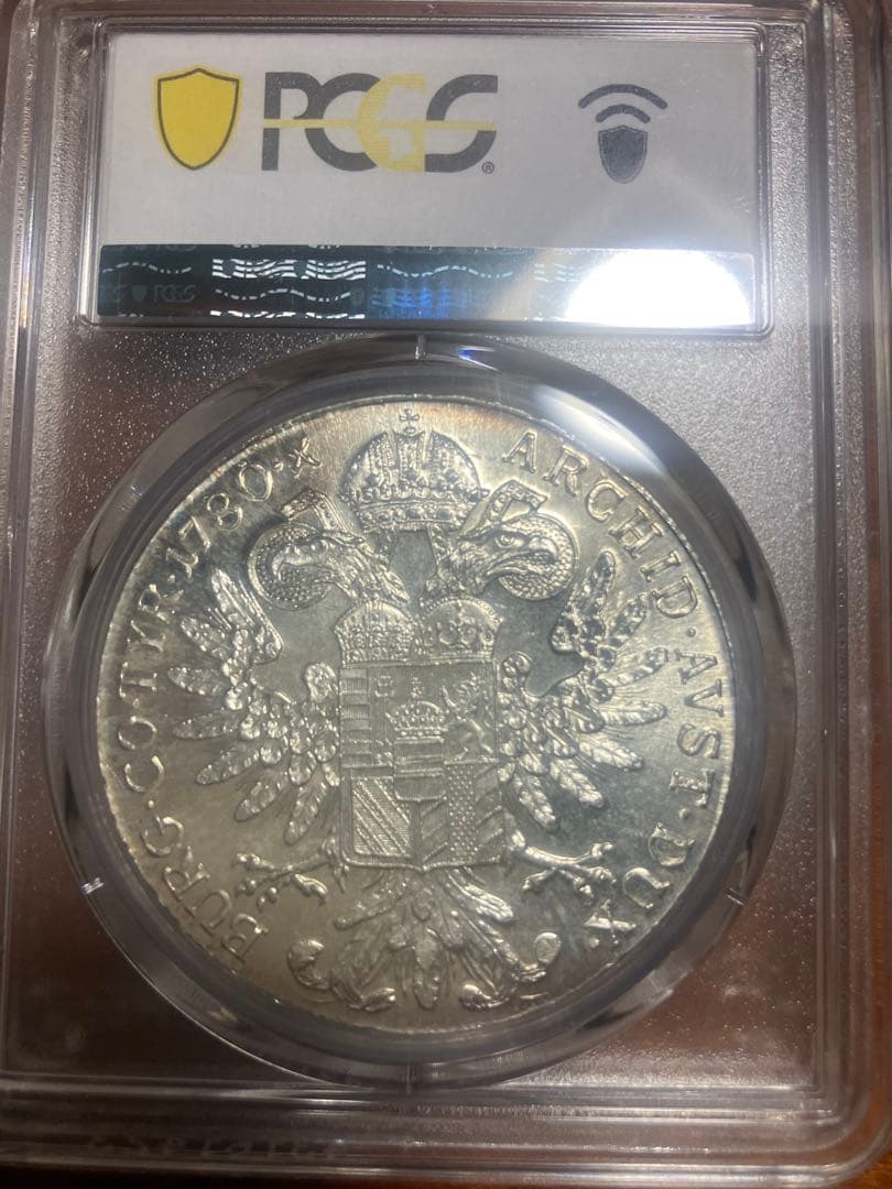 1780年 オーストリア モダンリストライク PCGS MS63