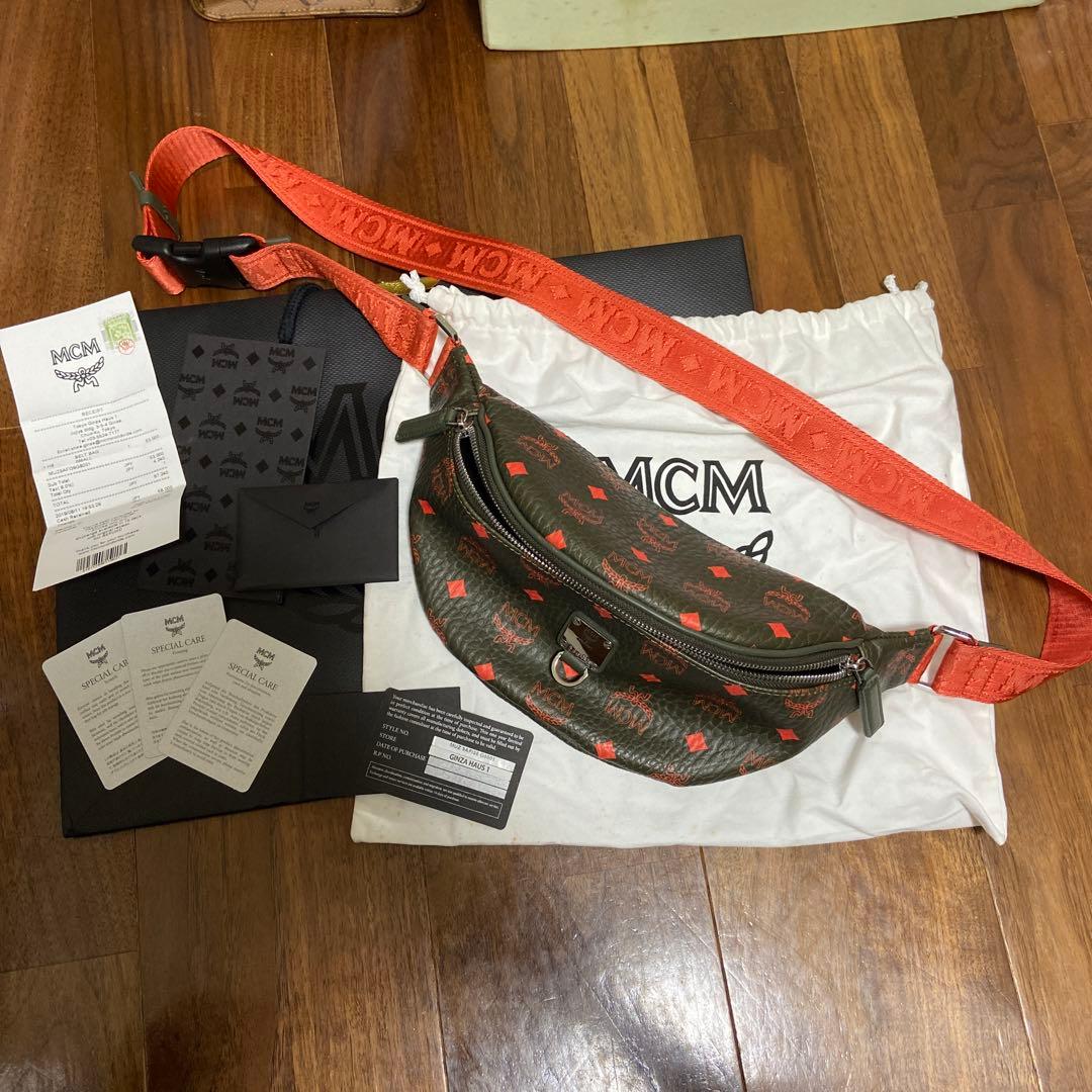 MCM エムシーエム ウエストバッグ オリーブ グリーン