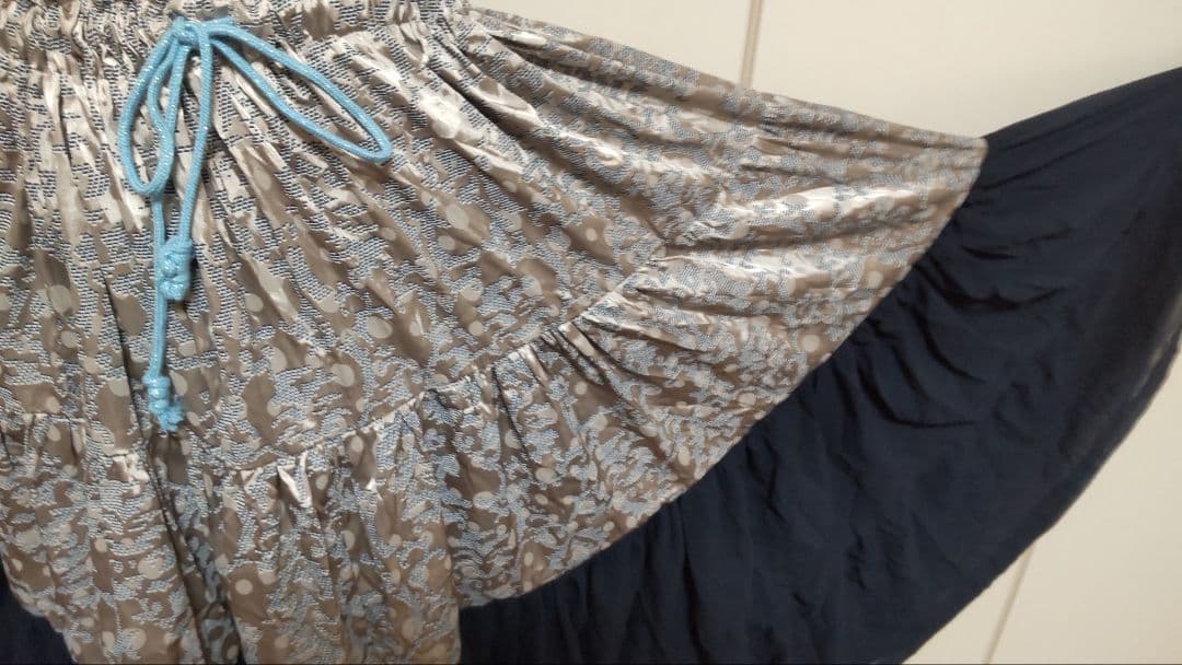 ハンドメイド ！ジプシースカート セット シルバーと紺