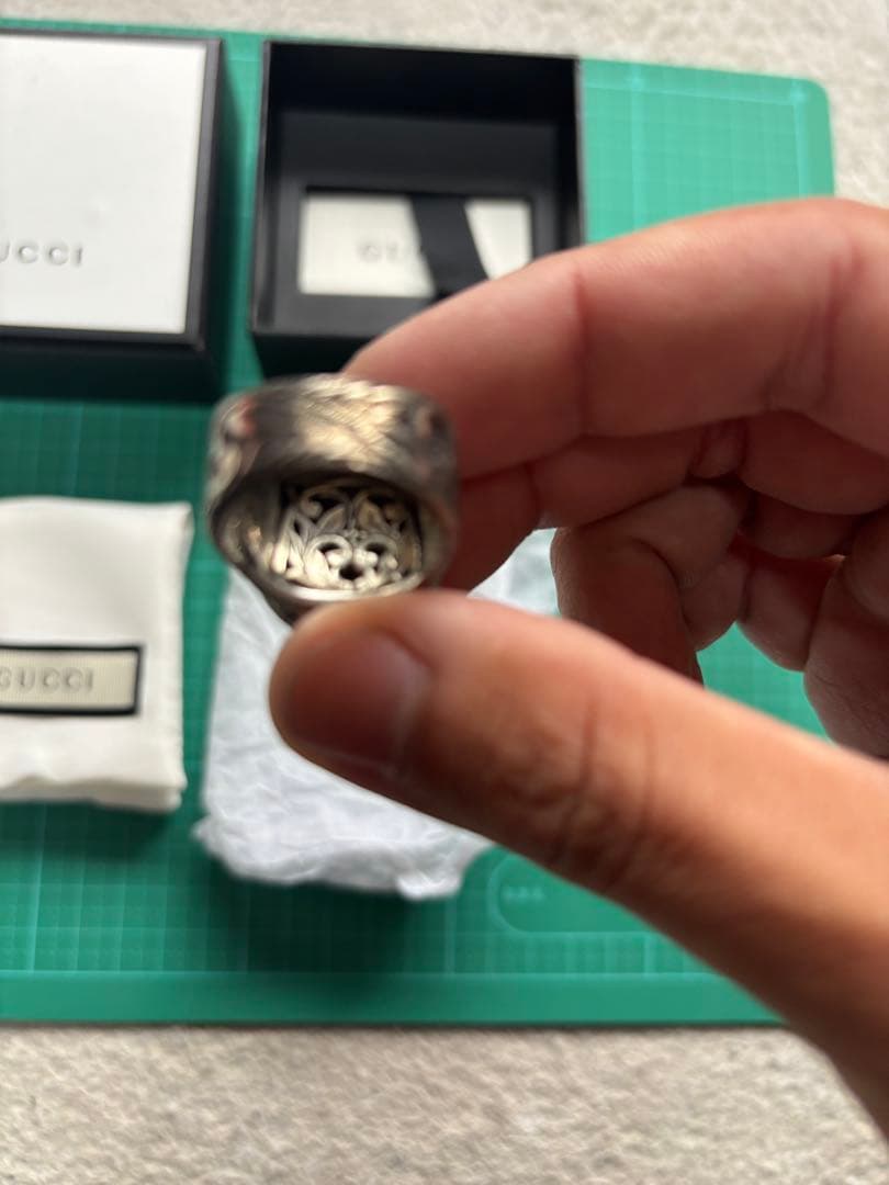 GUCCI グッチ GARDEN キャット ヘッド リング　17号