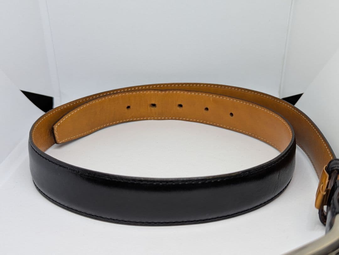 【美品】Felisi フェリージ　黒　レザー　メンズベルト