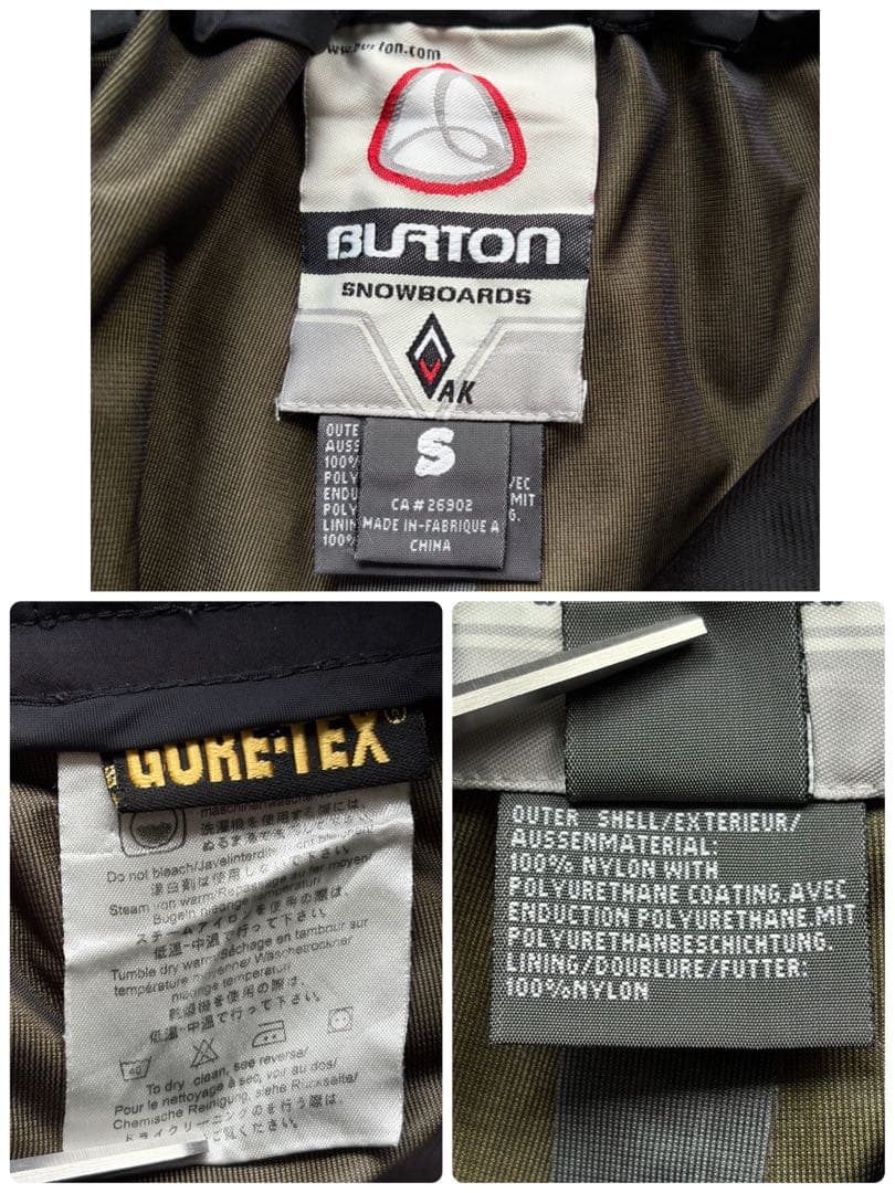 【美品】BURTON スノボ・スキーウェア セットアップ ゴアテックス AK 黒