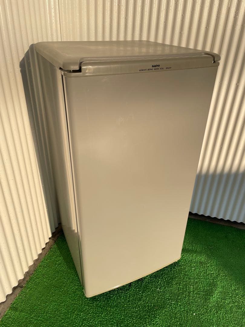 940三洋電機 (パナソニック) 1ドア冷蔵庫 右開き グレー 静音 一人暮らし