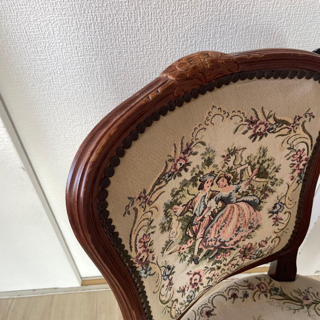 ゴブラン織 猫脚ヴィンテージチェア