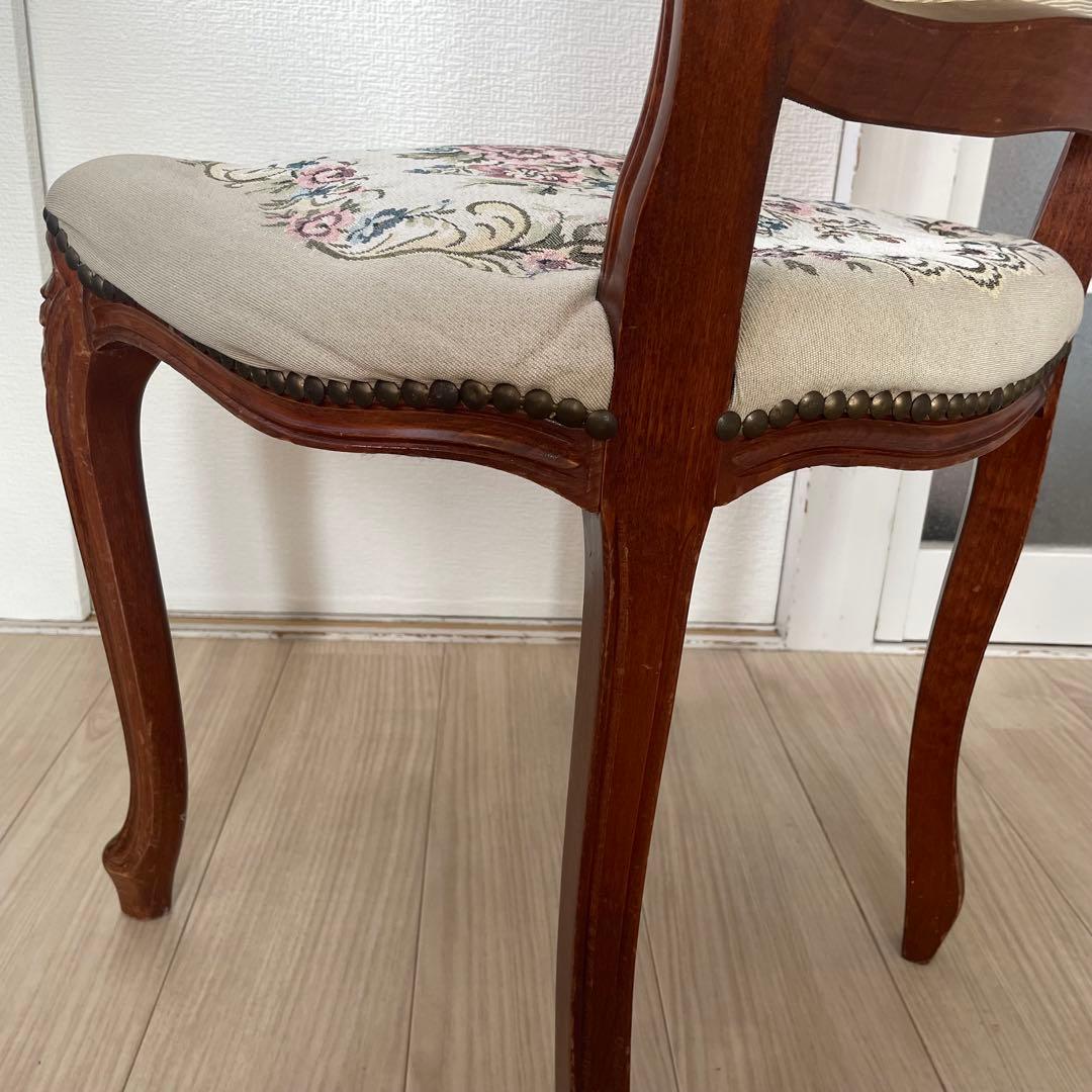 ゴブラン織 猫脚ヴィンテージチェア