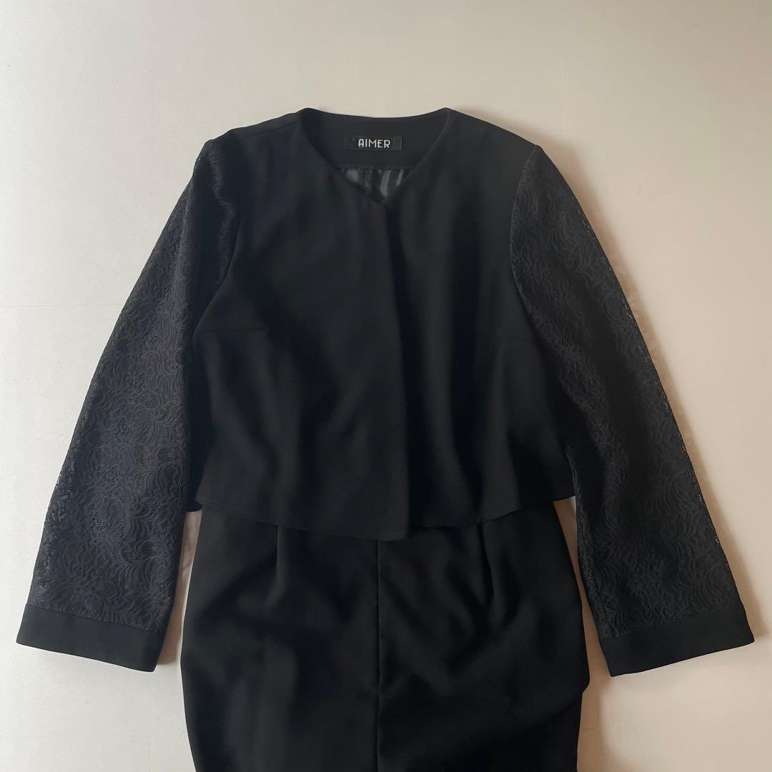 【週末セール】AIMER エメ 前開きファスナーパンツスタイルブラックフォーマル