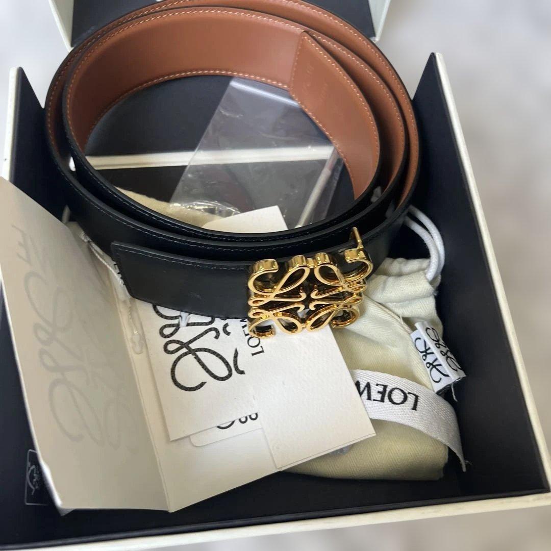 LOEWE レザー ベルト ブラック