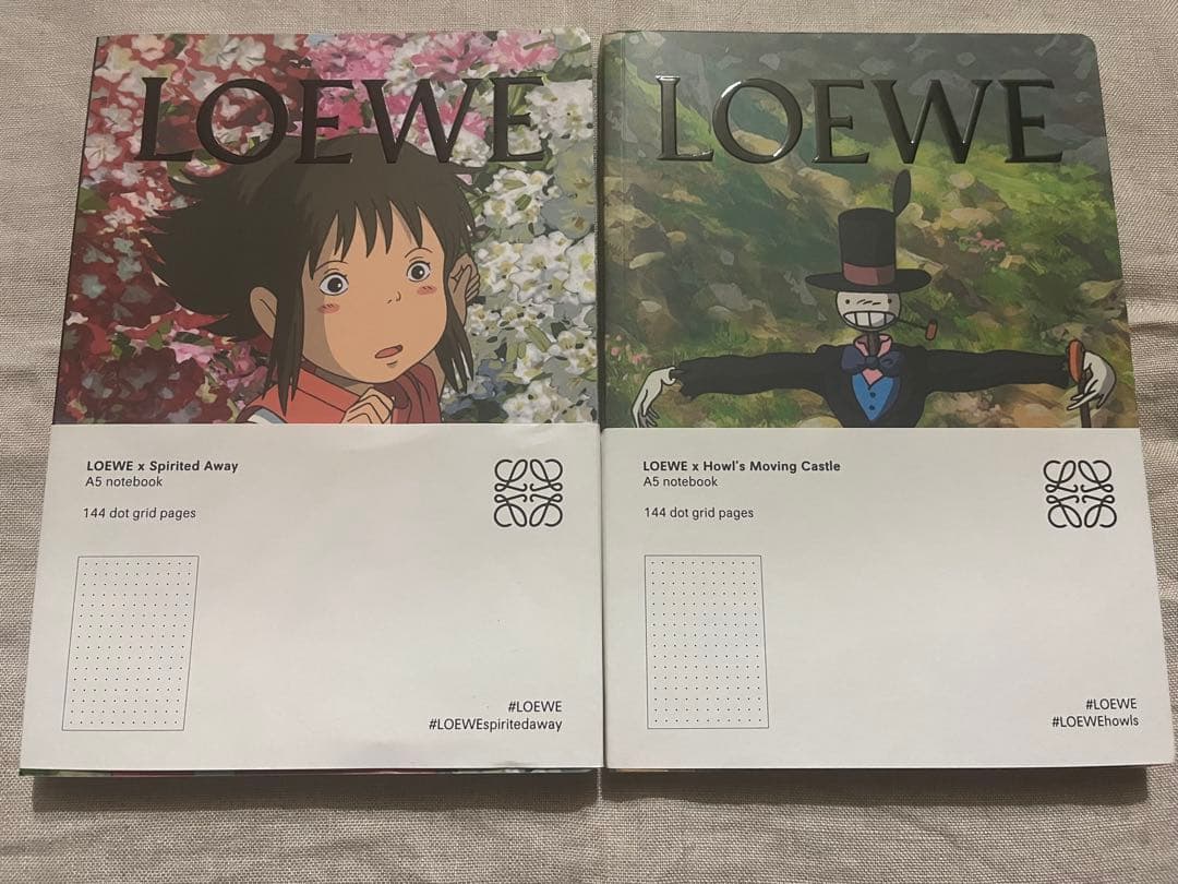 ロエベ　ジブリ　ノベルティ　千と千尋　ハウルの動く城　ノート
