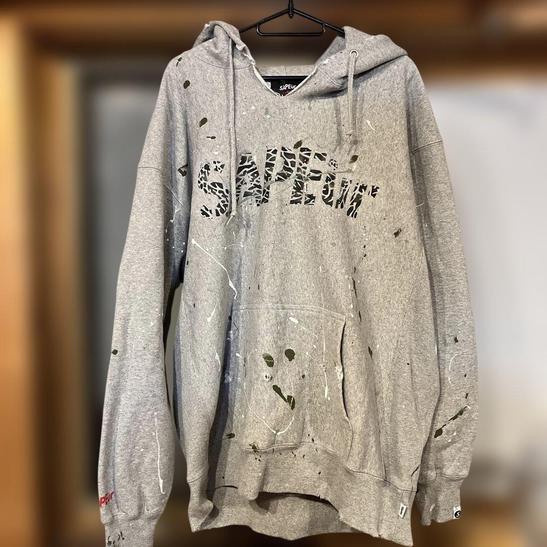 激レア SAPEur ペイントダメージパーカー XL