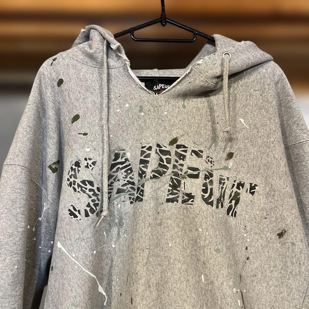 激レア SAPEur ペイントダメージパーカー XL