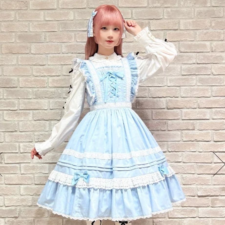 Chalmiere ハッピーフリルジャンパースカート＆ヘアクリップセット