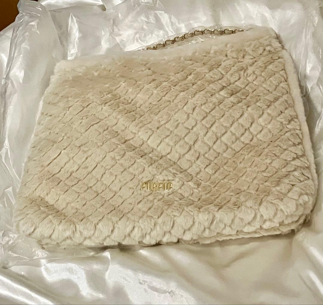 [FURFUR]マテリアル巾着バッグ 未使用新品 IVR
