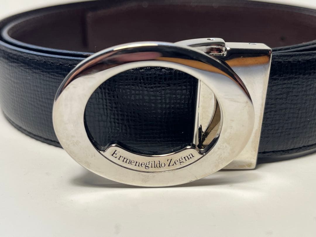 Ermenegildo Zegna リバーシブルレザーベルト