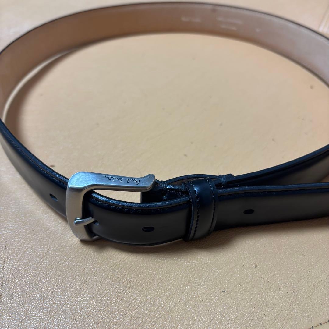 【美品】ポールスミス ベルト コードバン レザー ブラック Mサイズ ビジネス