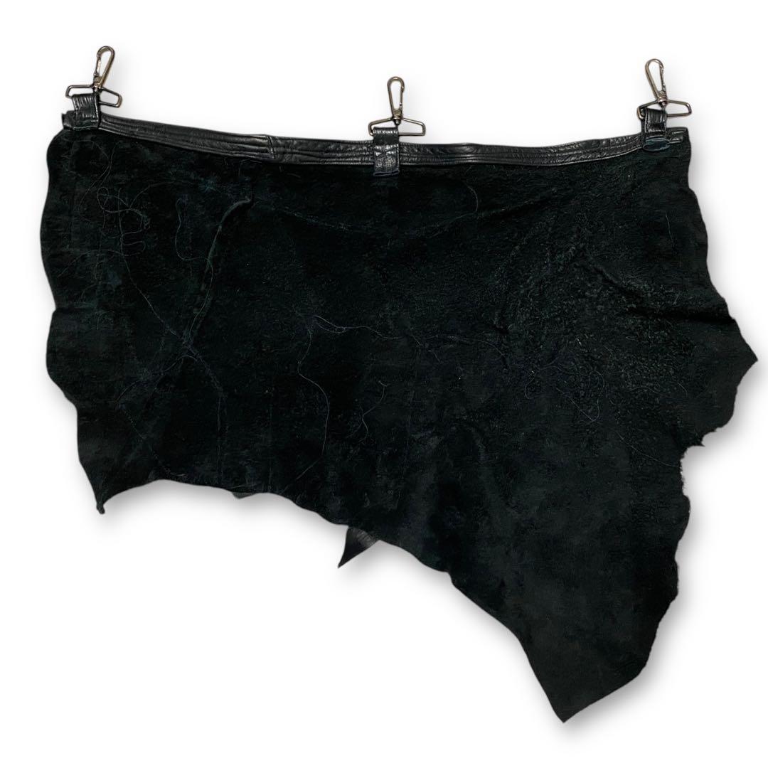 ディアスキン　クロコ　シャーク　オーストリッチ　レザー　パッチワーク　スカート