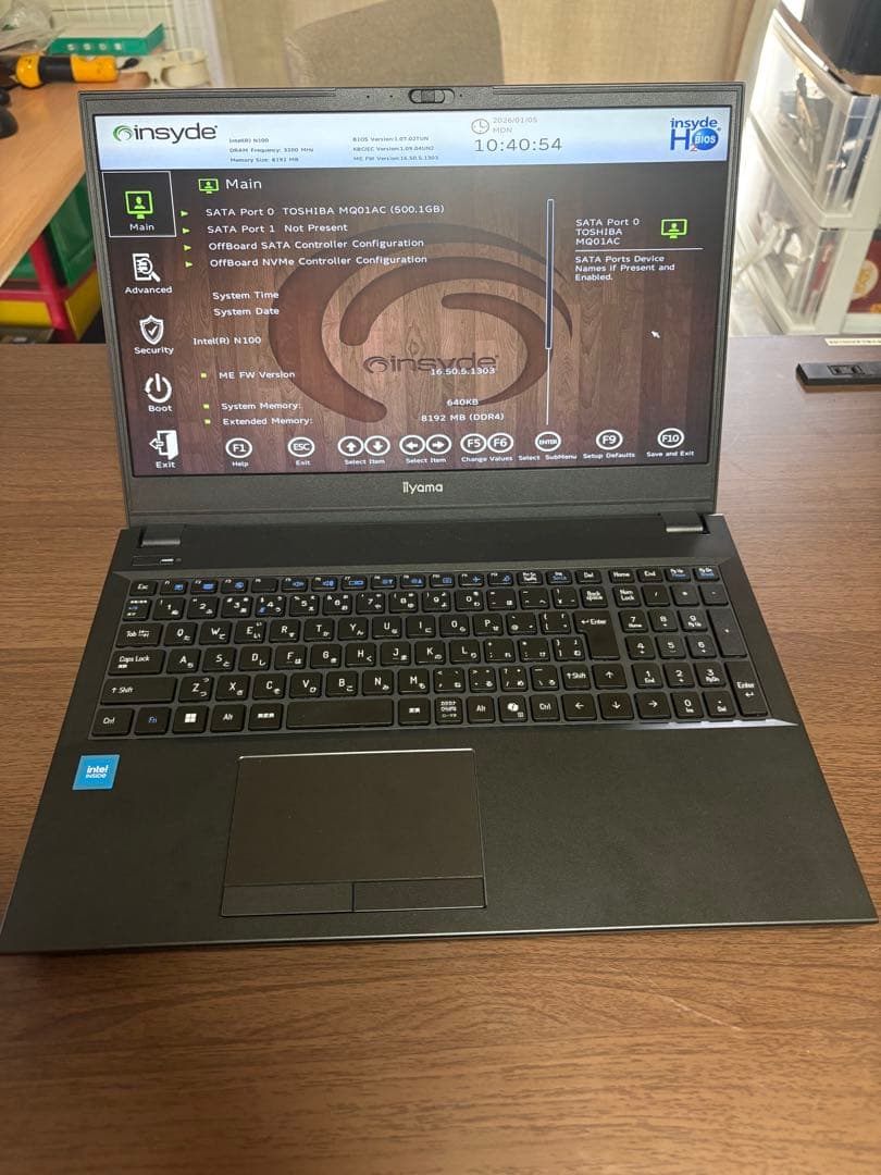 N100 ノートPC iiyama IStNEi-15FH112-N-UCFXB