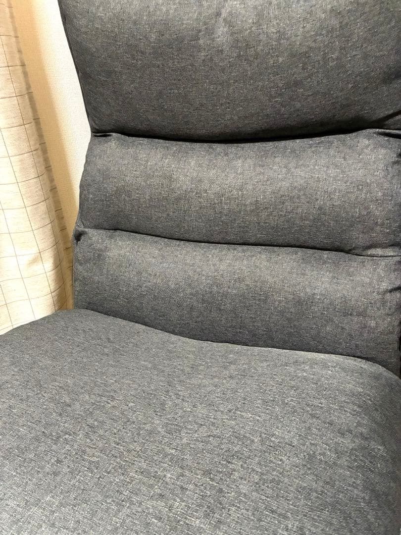 【完成品/組立不要】不二貿易 ダブルクッション 座椅子 ソファ 1人掛け