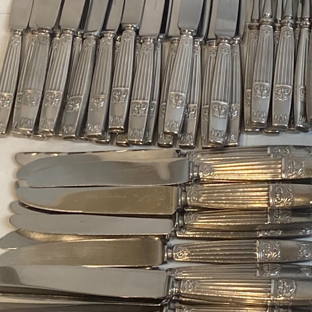 ラッキーウッド シルバープレート ステンレス カトラリー 100点セット 食器