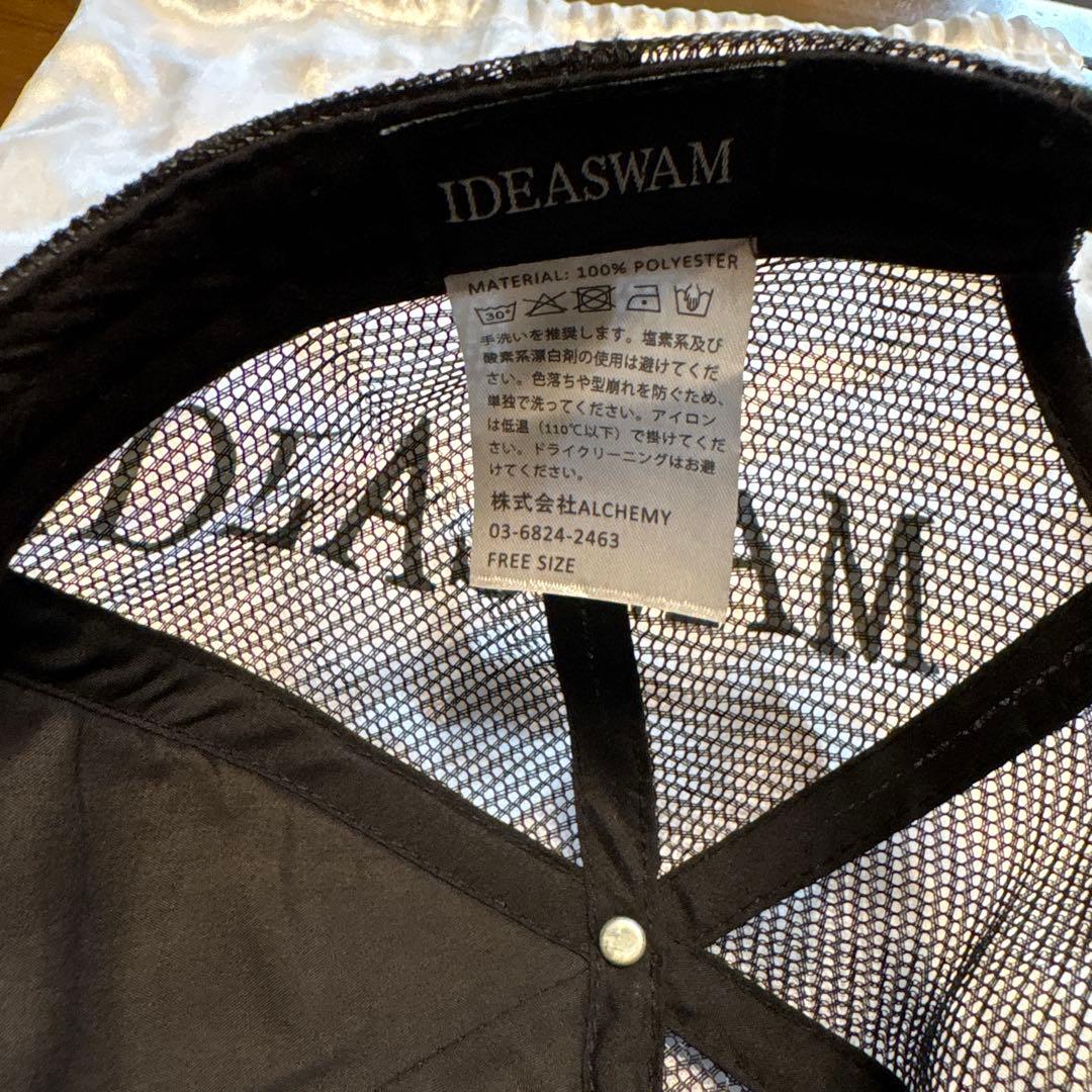 ム*ゴ様 IDEASWAM 刺繍ロゴ キャップ フリーサイズ