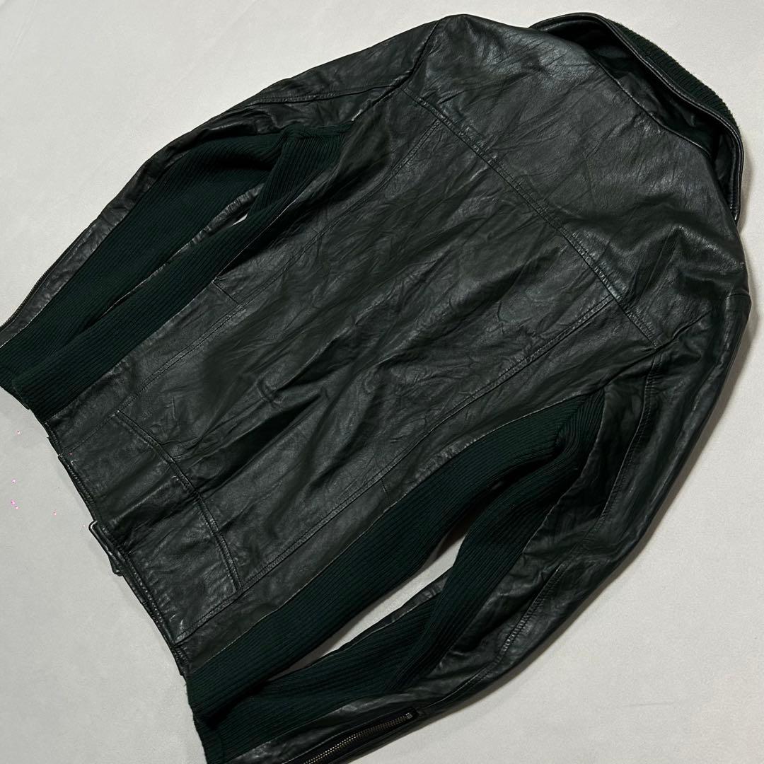 00s Morgan シープスキン レザー シングルライダース ダブルジップ