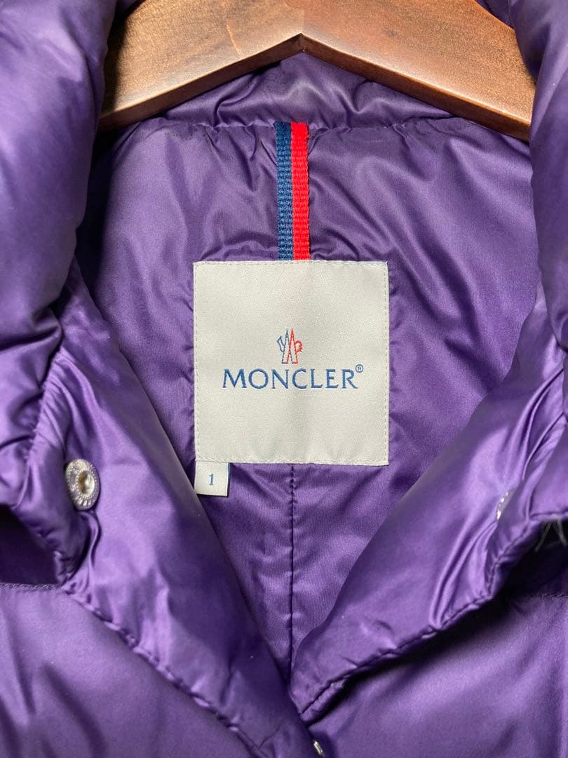 MONCLER ダウンベスト サイズ1 パープル 紫 ライトダウン GILET