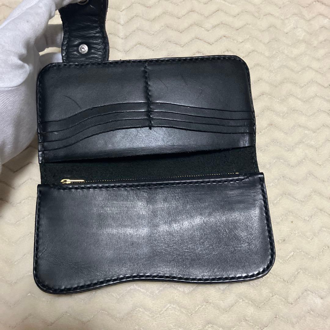 (訳あり)バイカーズ　ロングウォレット　レザー　　レザーウォレットチェーン