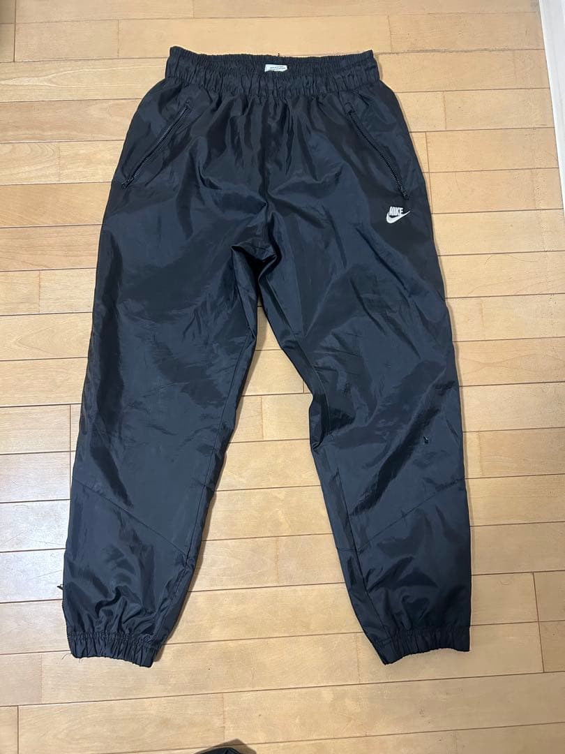 Nike ブラック ナイロンフードジャケット 上下セットアップ